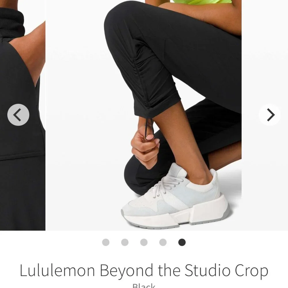 Lululemon Beyond the Studio Crop Pant Size 12 Black $128 - Picture 5 of 8